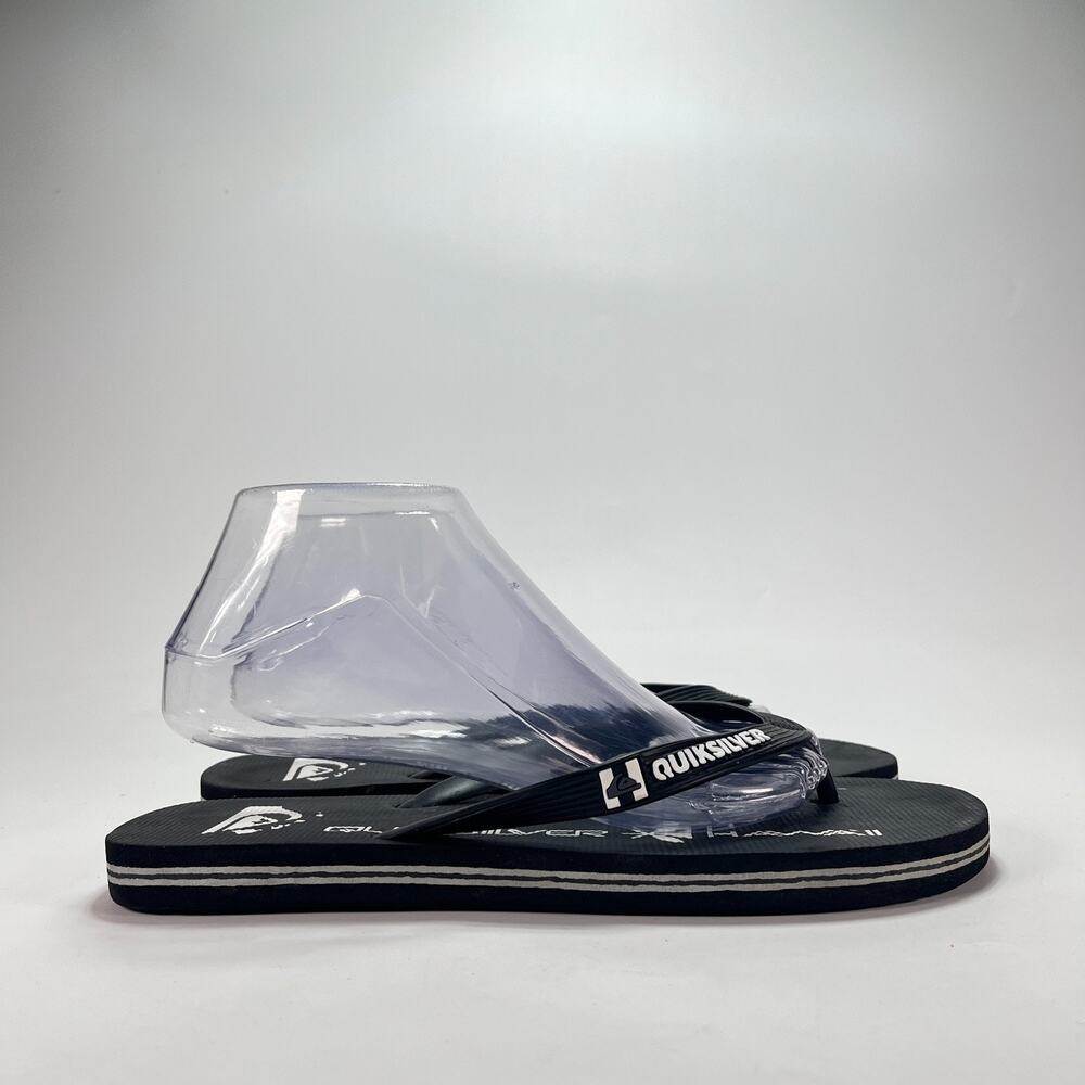 Quiksilver Molokai Hawaii Black White Comfort Beach Flip Flops Sandals Mens Sz 9